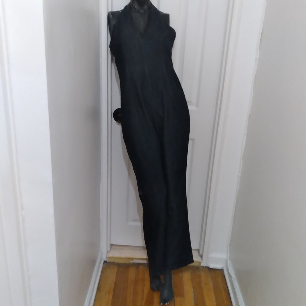 FUBU DENIM HALTER JUMPSUIT